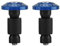 Motorrad Lenkerendkappe,KIMISS 1Pair Motorrad Lenkerende Schiebekappen Aluminiumlegierung Gummi Lenkerenden Universal für die meisten Motorräder mit 22 mm (7/8 Zoll) Durchmesser Lenkern(Blau)