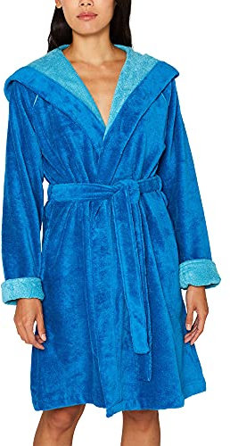 ESPRIT Bademantel aus Velours , Turquoise , XL