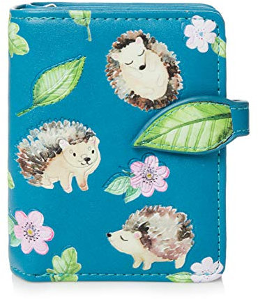 Shagwear ® Portemonnaie Geldbörse Damen Geldbeutel Mädchen Bifold Mehrfarbig Portmonee Designs: (Igel/Hedgehog)