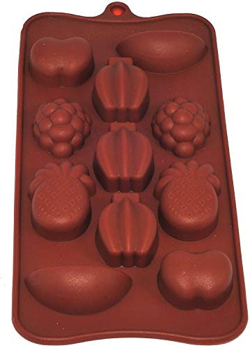 Selecto Bake Molde de Silicona frutas de verano 1 pieza 11 cavidades molde de silicona en forma de fruta molde de chocolate cubitos de hielo caramelo gelatina molde de frutas de verano