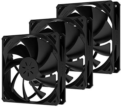 upHere Ventilador para PC, 120 mm, 4 pines PWM, ventilador silencioso de alto rendimiento para refrigeración de PC, NK12BK4-3