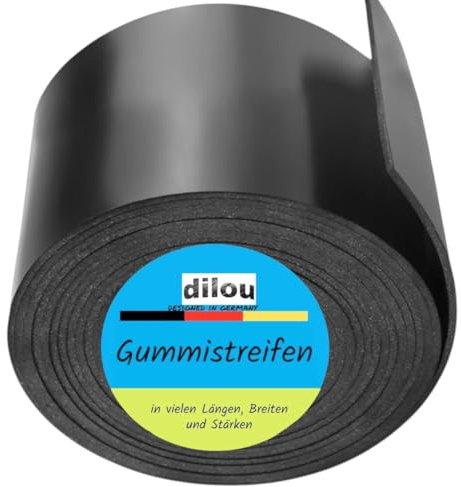 Gummistreifen 5mm dick 100mm breit/wählbar 1m bis 10m Länge Vollgummi Hartgummi Gummi- Bodenbelag (5000x100x5mm)