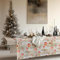 KP HOME Wachstuchtischdecke Weihnachten Holzoptik Wasserabweisende Wachstuch Tischdecken 200x140 cm Wachstischdecke Vinyl Tischdecke Outdoor PVC Tischdecke Abwaschbar Wachstuchtischdecke Beige Creme