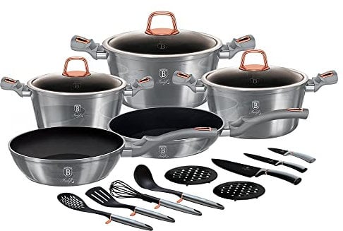 Berlinger Haus 17-teiliges Kochgeschirr-Set (Moonlight Collection)