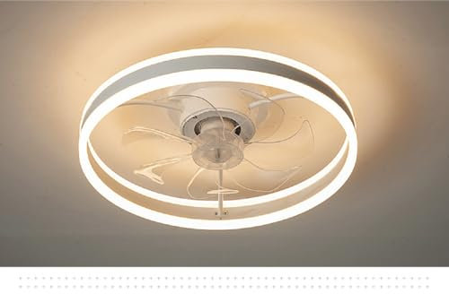 Deckenventilator mit LED Beleuchtung D3305 Deckenlampe Ø 50cm 96W Fernbedienung Lichtfarbe/Helligkeit einstellbar dimmbar LED Deckenleuchte fan light ceiling (D3305)