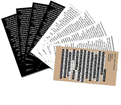 Awesomeonei Inspirational Nice Words Stickers Adhesive Motivational Quote Stickers for Scrapbook Notebook Journaling Card 8 Pages