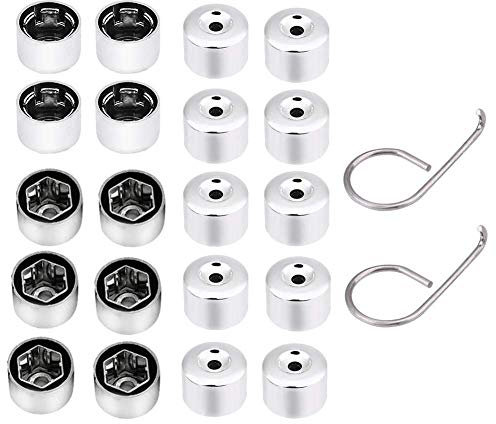 20 Stücke 17MM Radmutter Kappe Radschrauben für Opel Astra H G J Insignia Mokka Zafira Corsa Vectra C D, Reifen Mutter Abdeckungen mit Entfernung Werkzeug Set für Autos