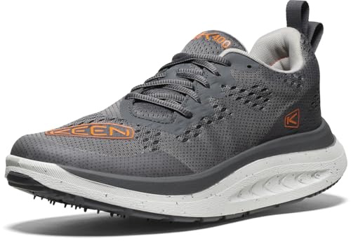 KEEN Herren Wk400 Performance Waterproof WalkingBlack/Black, Steel Grey Scarlet Ibis, 43 EU