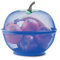 Fruits Bowl Basket Apple Shape Mesh with lid Tabletop Vegetable Holder Keep Unwanted Pets & Insects Out Kitchen Dishwashing Drain Basket (Blue)