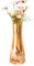 Aoderun Vase à fleurs pour décoration - 25,4 cm - Vase en verre transparent pour centres de table, grands vases pour fleurs séchées - Décoration d'intérieur, salon, cuisine, bureau, mariage (ambre)