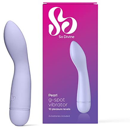 So Divine Pearl 10 Function G-spot Vibrator – 3 speeds & 7 Functions – Portable Vibrating Sex Toy for Women- Body Safe Silicone- Splashproof- Purple- Discreet delivery