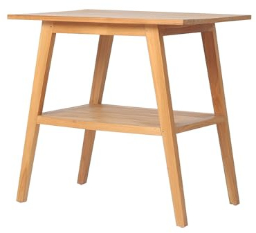 Vente-unique - Waschbeckenunterschrank Bobotsari -L 80cm x B 55cm x H 76cm- Teakholz - naturfarben hell