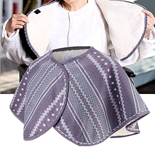 Double sided Plush Warm Shoulder Cape, Soft Shoulder Warming Pad Old People Shoulder Protective Shawl for Winter