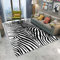 Schwarz Und Weiß Zebra Teppich Wohnzimmer, Teppich Waschbarer rutschfest, teppiche Moderne, Teppich Kinderzimmer, Deko Wohnzimmer Schlafzimmer Carpet, 140 x 200 cm