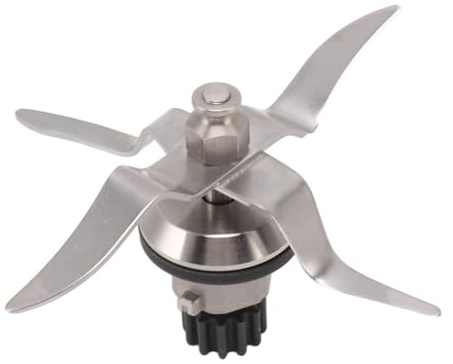 Atyhao Lame de Mélangeur en Acier Inoxydable, Lame de Mélangeur à 4 Feuilles, 12 Dents, Convient pour Monsieur Cuisine Connect 1.0