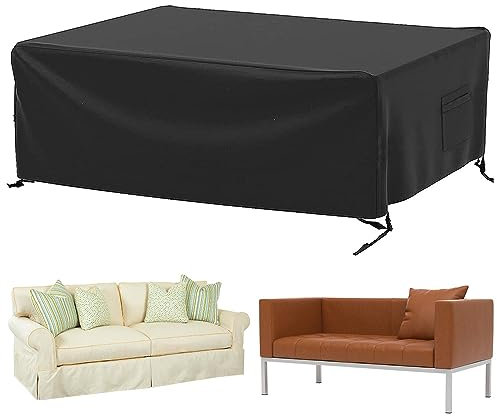 Garden Furniture Protective Cover Set, 420D Oxford Tarpaulin Windproof Waterproof Cover for Winterproof Patio Furniture Rectangular Table Cover, 200 x 160 x 70 cm - Abdeckplane Gartenmöbel Abdeckung