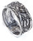 Windalf Breiter Silberring FERON 11 mm Wikinger Schmuck mit Fenris Wolf Knoten Antik 925 Sterlingsilber (Silber, 64 (20.5))