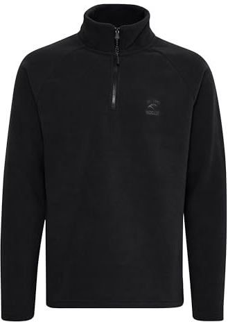 Indicode - IDPierco - Herren Fleecetroyer Sweatpullover Pullover mit Troyer, Größe:XXL, Farbe:Black (999)
