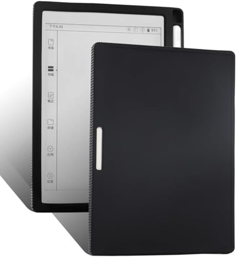 Mingfeng FroSlim Silikonhülle für Onyx Boox Tab Mini C / 8, Stifthalter, 7,8 Zoll eBook, weiche Rückseite, für Boox Nova Air 2 / Nova Air C (schwarz)
