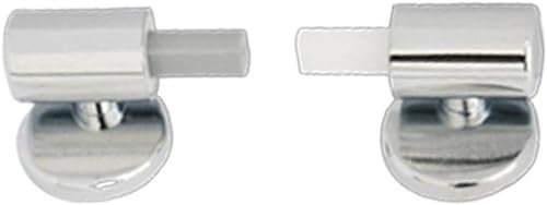 DuBom Kit di cerniere per sedile WC, cerniere per WC con chiusura ammortizzata, kit di fissaggio di ricambio