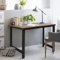 ML-Design Schreibtisch Computertisch 120x60x75 cm aus Holz, Walnuss-Schwarz, mit stabiles Metallgestell für Home Office Schule, einfacher Aufbau, Multifunktional - Bürotisch Arbeitstisch Laptoptisch