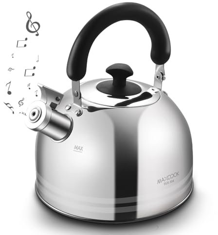 MAXCOOK Tea Kettle, 5.7QT 6L Whistling Tea Kettle for Stove Top