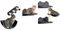 PawHut 4PCs Wall Mounted Cat Tree Cat Wall Shelves W/Scratching Post Dark Grey