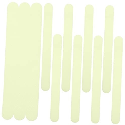 FUNOMOCYA 24pcs Luminous Anti-slip Strips Non-skid Stairs Tape with Glow Dark Stripes for Indoor Outdoor Use Reflective Safety Stickers for Steps Ramps Ladders