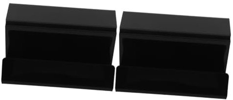 PRETYZOOM 2st Schallplattenständer Aus Vinyl Aktenordner Für Den Schreibtisch Vinyl-schallplatten-präsentationsständer Tischplattenhalter Buchständer Desktop-cd-rack Rekordhalter Acryl Black