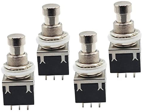 NUSITOU 4pcs Metal Guitar Effect Footswitch Buttons Electric Guitar Pedal Accessory for Instrument Supplies Durable Foot Pedal Switch for Enhanced Music Performance