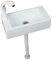 TYTFTDLD Lavabo en plastique pour salle de bain avec robinets et accessoires de drainage lavabo pour salle de bain lavabo mural suspendu lavabo rectangulaire moderne lavabo[40x20x11cm]