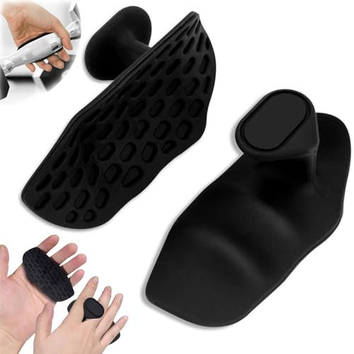 Anti Rutsch Gym Grips, Griffpolster Kraftsport, Griffpads Krafttraining, Ergonomische Gummi Fitness Tragbare Handschuhe Trainingshandschuhe Herren und Damen Klimmzuggriffe Grip für Crosstraining