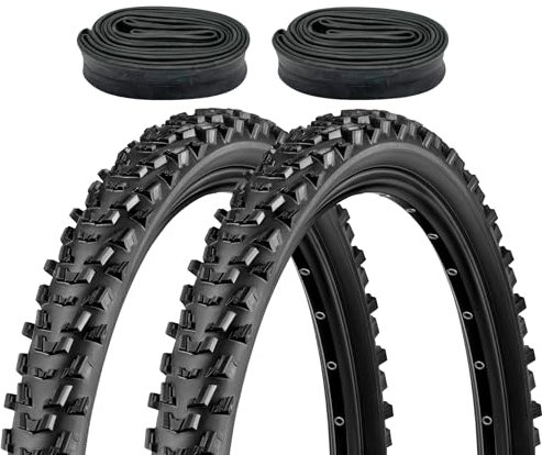 2er Set Fahrradreifen 24x1,95 Zoll 50-507 mit Autoventil Schläuchen AV