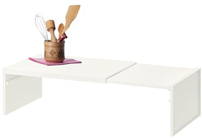 Estantería de gabinete Ampliable - encimera de Cocina Extensible y Estante de Armario, estantes apilables Que ahorran Espacio, Accesorios de Cocina Ligeros y Pesados para Armario de despensa