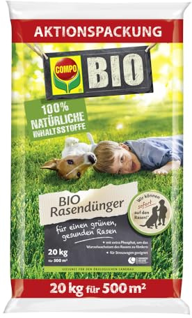 COMPO BIO Rasendünger 20 kg für 500 m²