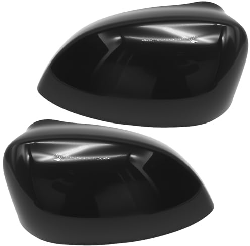 Hoypeyfiy 735452186 Glossy Black Door Wing Mirror Cover, Replacement for Fiat 500 2007-2024 500E 2013-2024, Replacement for Abarth 500 2008-2024, Replaces 735452185