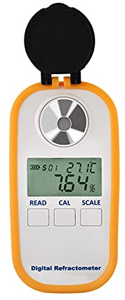 Refraktometer, Digitalwein-Refraktometer, 0.0-22.0% VOL Weinalkoholzähler, 0-50% Brix-Messgerät, Weinalkohol-Tester-Alkoholgehalt Volt-Tester