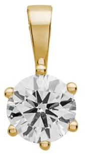 Lyomi Damen Anhänger 585/- Gold 1,2cm Glänzend Diamant Lab Grown gelb 0,75ct. 067340214-1