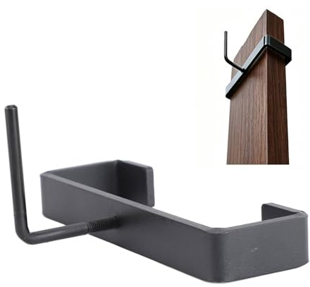 YWBL-WH 4 Inch Concrete Post Clamp, Carbon Steel Mailbox Support Heavy Duty Concrete Column Clip Bracket Birdhouse Stand Planters Hanging Hook for Outdoor