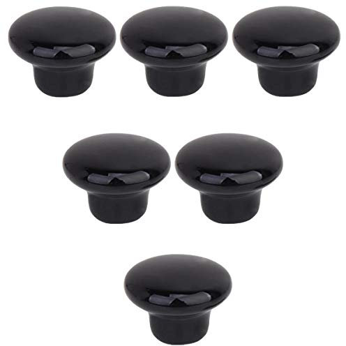 6PCS Möbelknöpfe Porzellan/Keramik Möbelgriff Türknauf Schrankgriff Schrankknopf Möbelknauf,Retro einzigartig Landhaus Antik Möbel Schublade Schrank Knauf & Griff von Creatwls - Schwarz