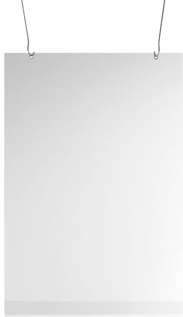 Sparpack - Sparset - 5 x Plakattasche DIN A3 Hochformat entspiegelt mit 2 Metallösen inkl. 10 Haken zum Aufhängen - Hochformat DIN A3 - Hart-PVC Plakattaschen