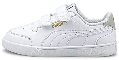 PUMA Shuffle V PS, Zapatillas Deportivas, White White-Gray Violet Team Gold, 35 EU