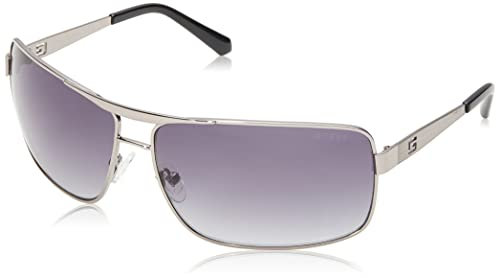 GUESS Herren Wrapped Navigator Pilot Sonnenbrille, Glänzendes Rotguss, 68mm