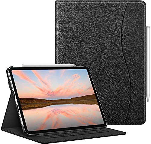 FINTIE Custodia per iPad Pro 11 2022/2021(4ª/3ª Generazione), Multi-angli Slim Fit Folio Cover Case con Pocket e Auto Svegliati/Sonno per iPad Pro 11 2020/2018, Nero