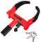 Tevlaphee Wheel Clamp Lock Heavy Duty Anti-Theft, Adjustable Security for Cars, Vans, Motorhomes (Fits 7-11 Tyres), Weatherproof & Vandal-Resistant Design (Black&Red)