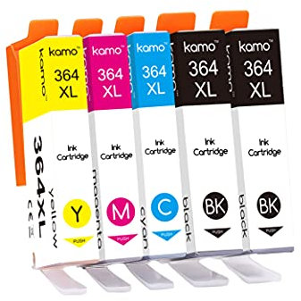 Kamo 364 XL Tintenpatronen, kompatibel mit HP 364 364XL, für Deskjet 3070A 3520 3522 3524, Officejet 4620 4622, Photosmart 5510 5520 5514 5515 5522 5524 6 510 6 520 7510