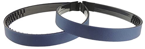 Lot de 2 serre-têtes en satin côtelé recouvert de dents noires de 15 mm pour femmes et filles (bleu marine)