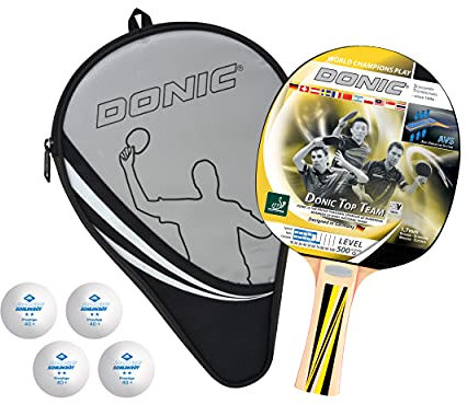 Schildkröt Donic Tischtennis-Geschenkset Top Team 500, 1 Schläger, 4 Bälle inkl. Schlägerhülle, in Neuer Kartonverpackung, tolles Komplettset für den Start, 788451