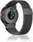 Niboow 20mm Armband für Garmin Vivoactive 6/Vivoactive 5/vivoactive 3/Forerunner 165/Forerunner 165 Music, Metall Edelstahl Armbänder für Garmin Venu Sq 2/Venu Sq 2 Music/Venu 2 Plus - Schwarz