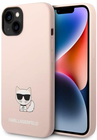 Karl Lagerfeld KLHCP14SSLCTPI Hülle für iPhone 14 6,1 hardcase rosa/Light pink Silicone Choupette Body